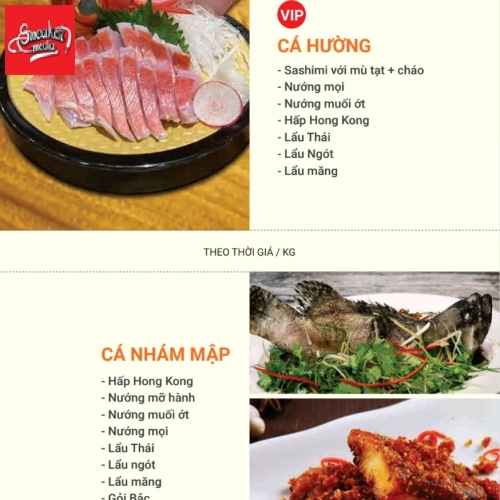 MENU CỦA QUÁN 